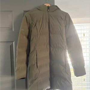 Eddie Bauer Women XS Down Matte Green Jacket